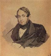 Karl Briullov, Portrait of Sergei Sobolevsky